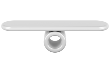 Empty seesaw balance, transparent background