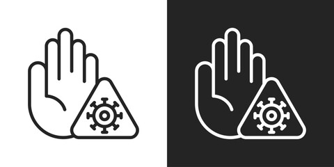 Preventive Icon In Black And White Line Style