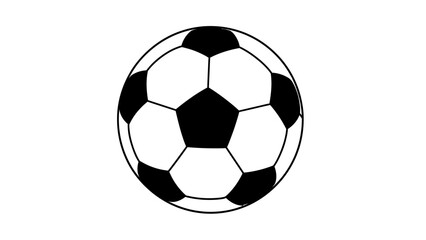 Obraz premium Classic Black and White Soccer Ball Icon Illustration