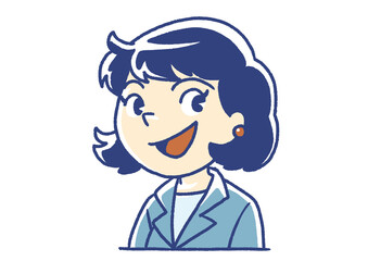 Fototapeta premium 笑顔の若い女性の上半身