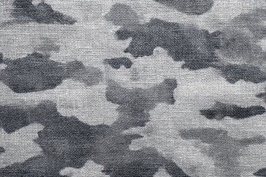 Ripstop Cotton Seamless Fabric Gray Camouflage Top View Textile Material Tactical Background