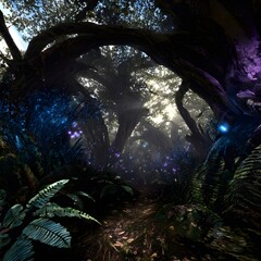 El Bosque Encantado de las Luces Secretas