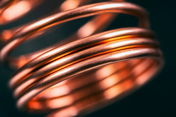 Coiled copper wire, a component for the energy and electronics industry