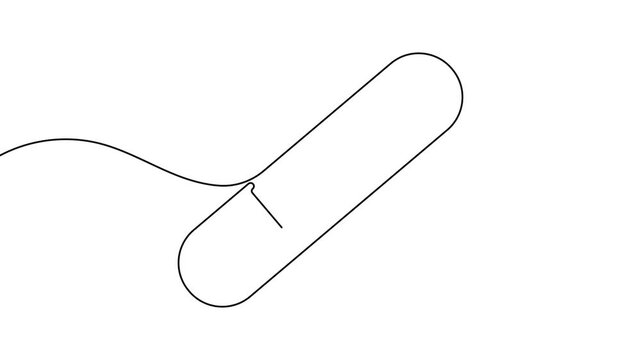 Medical one time bandage and plaster continuous one line drawing first aid 4k animation video