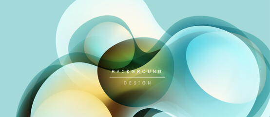 Abstract flowing shapes, soft colors, modern design. Light gradients create depth, visual harmony. Background element for digital projects.