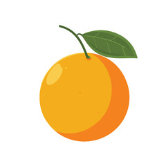 Minimal 2D vector illustration of Tangerine in flat icon style on a plain white background.