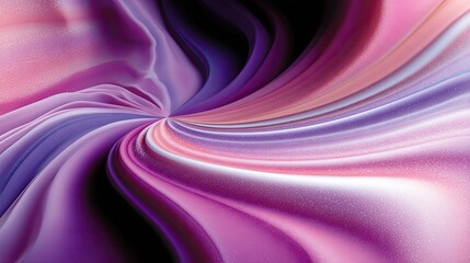 Obraz premium Abstract swirl of pink and purple waves with smooth textures and gradient transitions creating a dreamy atmosphere
