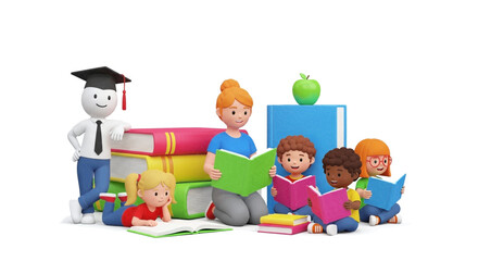 Learning and education with diverse kids, teacher, and graduate