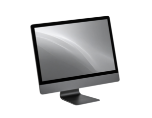 Floating Ultrawide LCD Screen Without Stand, Edge-to-Edge Bezel Design, Isolated on White Background