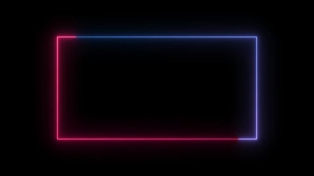 Neon pink and blue facecam frame for gaming streaming online