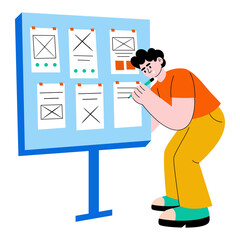UX Mapping PNG File On Transparent Background 