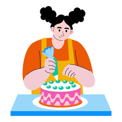 Cake Decorating PNG File On Transparent Background 
