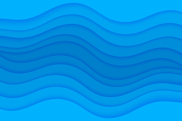 Abstract vector background with blue waves water. Ocean waves illustration.