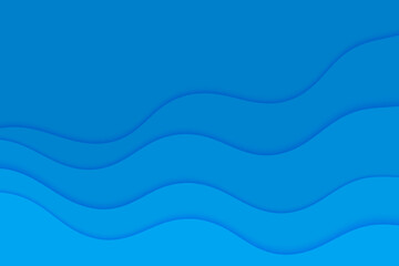 Abstract vector background with blue waves water. Ocean waves illustration.