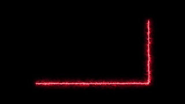 neon red glowing facecam frame animation isolated on black background, overlay fit for streaming and gaming online