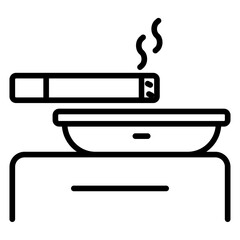 Cigarette smoke icon