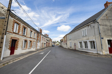 Asfeld, Church Saint-Didier, Rethel, Ardennes, Grand-Est, France, August, 28th, 2025, Quiet street...