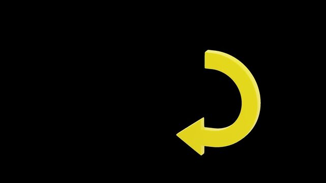 3D Return Arrow | Alpha Channel