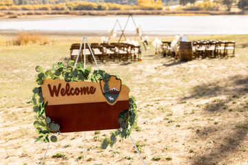A rustic wooden 
