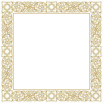 Balinese ornament frame template vector premium 2