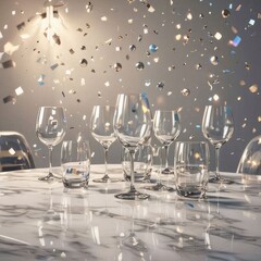 A luxurious dinner setup expressing festive warmth and unforgettable New Year moments.