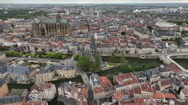 Aerial View of Metz France 