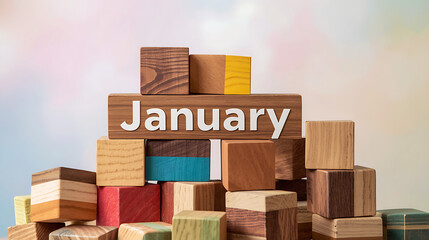 month of January wooden ai genrative