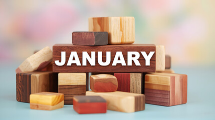 month of January wooden ai genrative