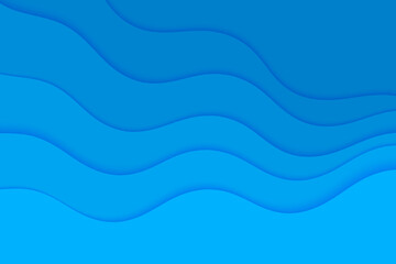 Abstract illustration with blue waves water. Sea waves wallpaper.