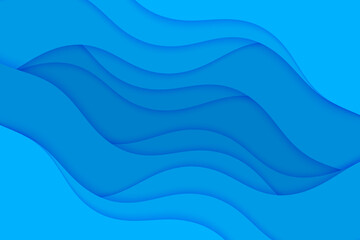 Abstract illustration with blue waves water. Sea waves wallpaper.