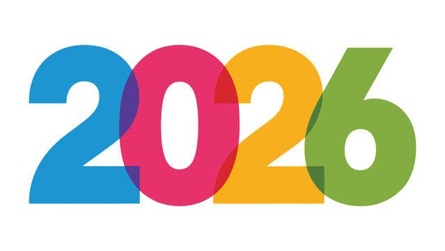 Vibrant Year 2026: A captivating visual highlighting the year 2026 with a colorful design, evoking a sense of optimism and looking ahead. 