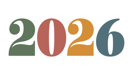 Vibrant 2026: A cheerful visual representation of the upcoming year, expressed in vibrant, eye-catching hues that embody positivity and optimism.