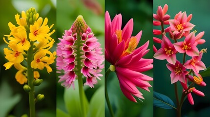 "Fantasy Botanical Art with Pearlescent Floral Sparkle"