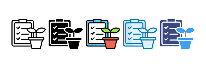 Growth Plan Icon Set Multiple Style Collection