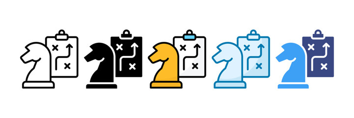 Action Plan Icon Set Multiple Style Collection