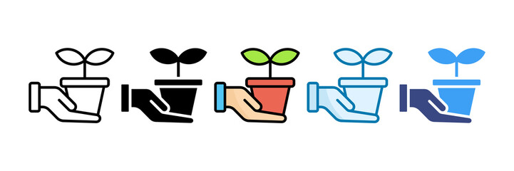 Profit Model Icon Set Multiple Style Collection