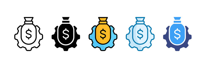 Asset Management Icon Set Multiple Style Collection