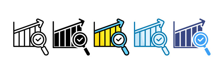 Performance Review Icon Set Multiple Style Collection