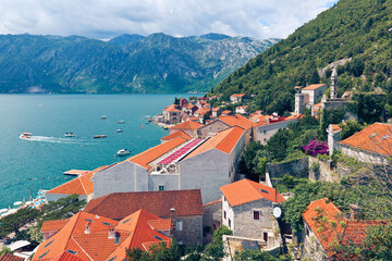 View of Perast. Bay of Kotor, Montenegro