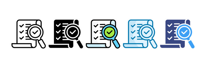Internal Audit Icon Set Multiple Style Collection