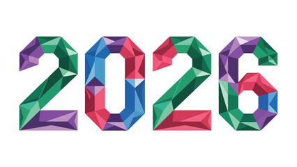 2026: A visual representation of the year 2026 with a futuristic design, featuring vibrant colors and geometric shapes, symbolizing progress and innovation.