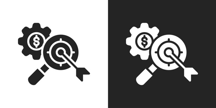 Niche Icon In Black And White Glyph Style