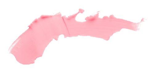 Pink clay texture on transparent background.