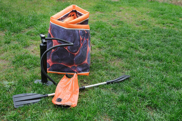 sup and accessories high angle view