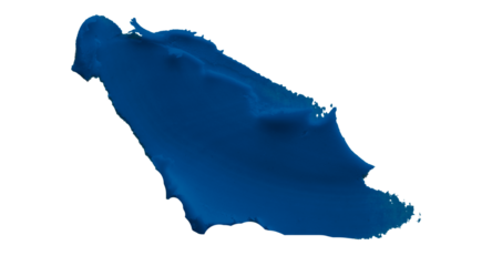 Blue clay texture on transparent background.