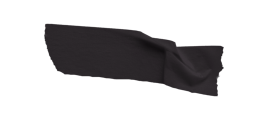 Black masking tape, plastic scotch on a transparent background.