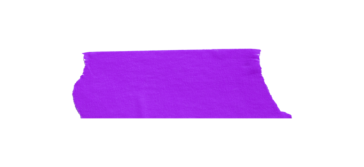 Purple masking tape, plastic scotch tape on a transparent background.