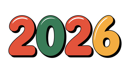 The Year 2026: The future is in sight, boldly presented with a vibrant and inviting color scheme. A visual marker for planning and looking forward to the future.