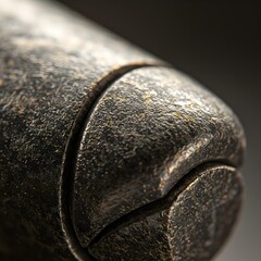 Macro Ode to Tactile Paradox: Intricate Interplay of Rugged Textures, Metallic Gleams, and Abstract Layers in a Dance of Refined Luxury