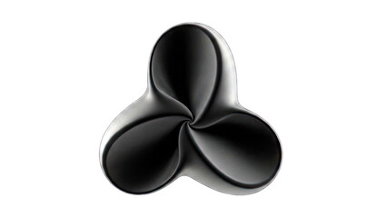 Abstract 3D Shape Isolated on White Background